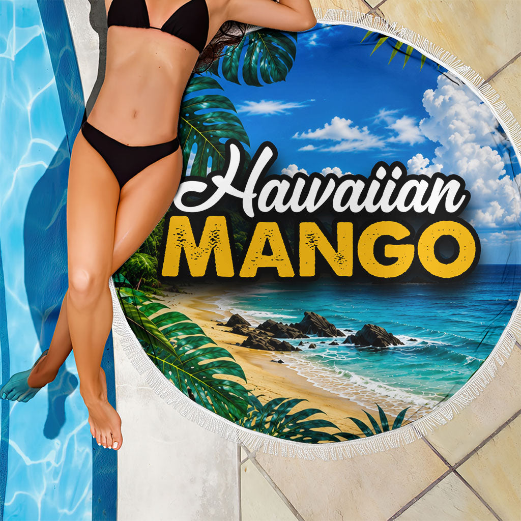 Hawaiian Mango Tropical Beach Beach Blanket Scenic Island Nature Exotic Fruit Graphic