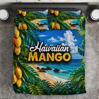 Hawaiian Mango Tropical Beach Bedding Set Scenic Island Nature Exotic Fruit Graphic
