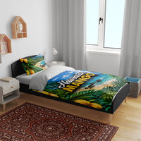 Hawaiian Mango Tropical Beach Bedding Set Scenic Island Nature Exotic Fruit Graphic