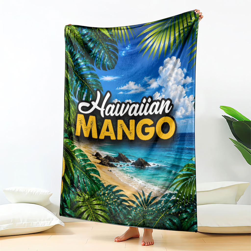 Hawaiian Mango Tropical Beach Blanket Scenic Island Nature Exotic Fruit Graphic