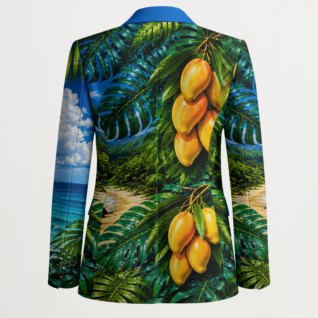 Hawaiian Mango Tropical Beach Blazer Scenic Island Nature Exotic Fruit Graphic