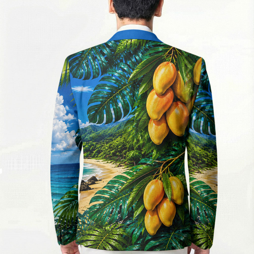 Hawaiian Mango Tropical Beach Blazer Scenic Island Nature Exotic Fruit Graphic
