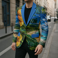Hawaiian Mango Tropical Beach Blazer Scenic Island Nature Exotic Fruit Graphic