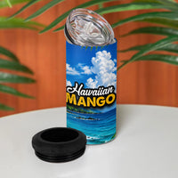 Hawaiian Mango Tropical Beach 4 in 1 Can Cooler Tumbler Scenic Island Nature Exotic Fruit Graphic