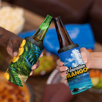 Hawaiian Mango Tropical Beach 4 in 1 Can Cooler Tumbler Scenic Island Nature Exotic Fruit Graphic