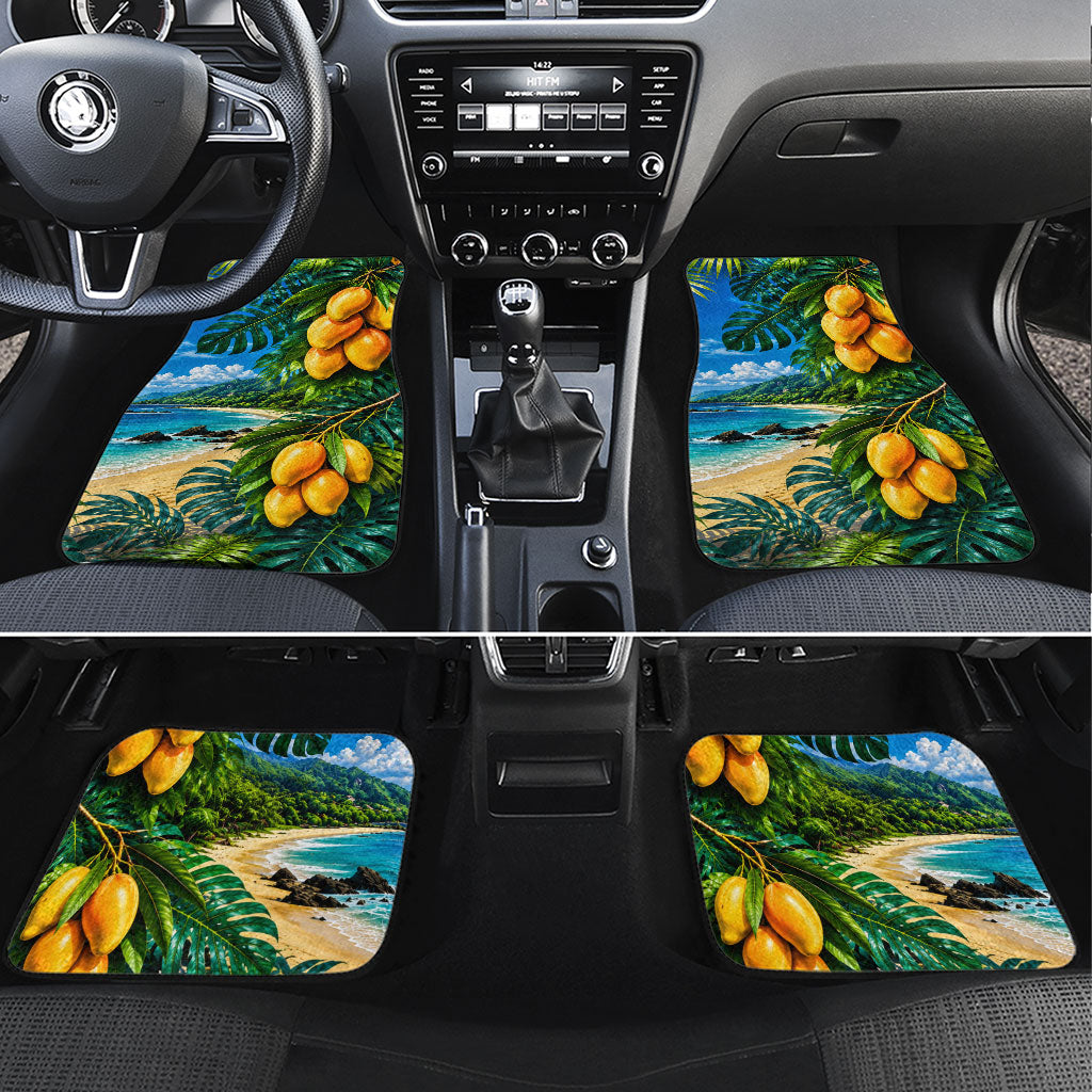 Hawaiian Mango Tropical Beach Car Mats Scenic Island Nature Exotic Fruit Graphic