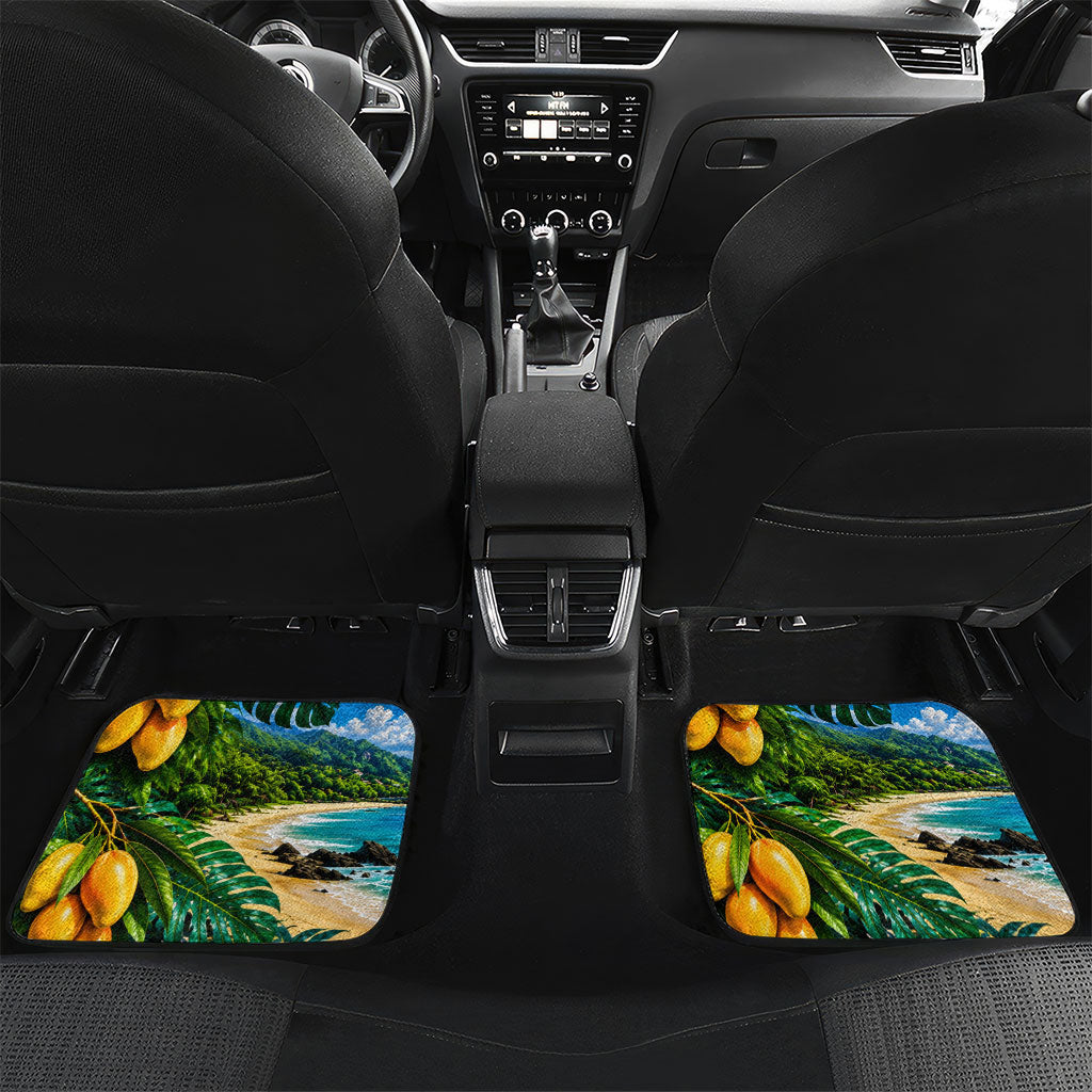 Hawaiian Mango Tropical Beach Car Mats Scenic Island Nature Exotic Fruit Graphic