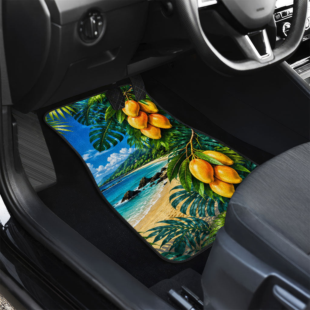 Hawaiian Mango Tropical Beach Car Mats Scenic Island Nature Exotic Fruit Graphic