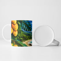 Hawaiian Mango Tropical Beach Ceramic Mug Scenic Island Nature Exotic Fruit Graphic