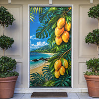 Hawaiian Mango Tropical Beach Door Cover Scenic Island Nature Exotic Fruit Graphic