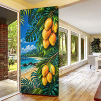Hawaiian Mango Tropical Beach Door Cover Scenic Island Nature Exotic Fruit Graphic