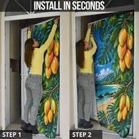 Hawaiian Mango Tropical Beach Door Cover Scenic Island Nature Exotic Fruit Graphic