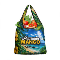 Hawaiian Mango Tropical Beach Grocery Bag Scenic Island Nature Exotic Fruit Graphic
