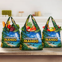 Hawaiian Mango Tropical Beach Grocery Bag Scenic Island Nature Exotic Fruit Graphic