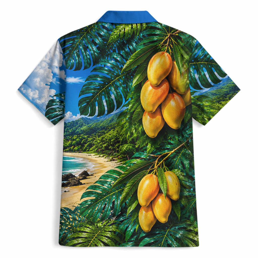 Hawaiian Mango Tropical Beach Hawaiian Shirt Scenic Island Nature Exotic Fruit Graphic