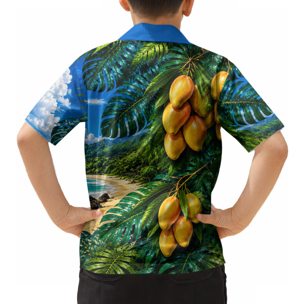 Hawaiian Mango Tropical Beach Hawaiian Shirt Scenic Island Nature Exotic Fruit Graphic