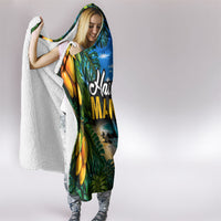 Hawaiian Mango Tropical Beach Hooded Blanket Scenic Island Nature Exotic Fruit Graphic