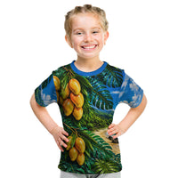 Hawaiian Mango Tropical Beach Kid T Shirt Scenic Island Nature Exotic Fruit Graphic