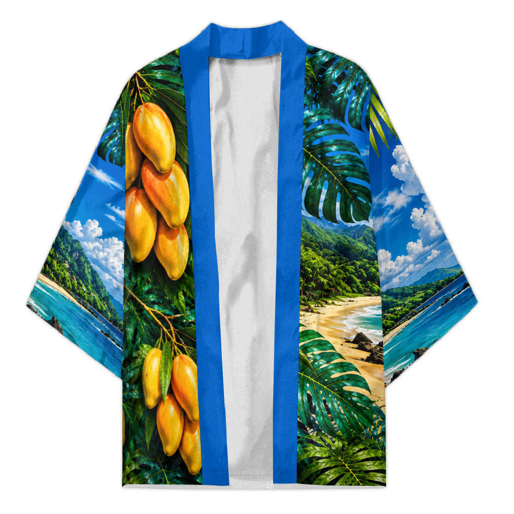 Hawaiian Mango Tropical Beach Kimono Scenic Island Nature Exotic Fruit Graphic
