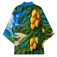 Hawaiian Mango Tropical Beach Kimono Scenic Island Nature Exotic Fruit Graphic
