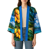 Hawaiian Mango Tropical Beach Kimono Scenic Island Nature Exotic Fruit Graphic