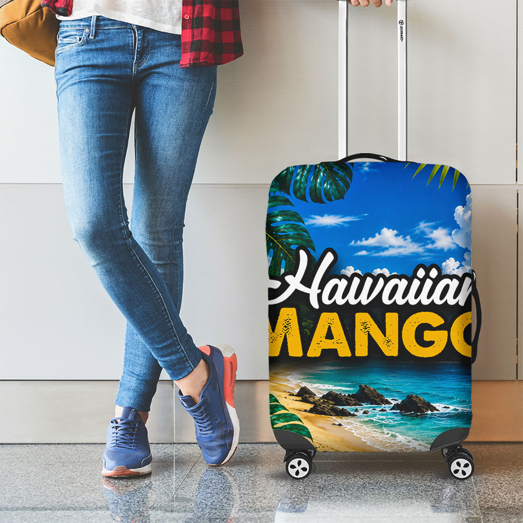Hawaiian Mango Tropical Beach Luggage Cover Scenic Island Nature Exotic Fruit Graphic
