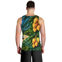 Hawaiian Mango Tropical Beach Men Tank Top Scenic Island Nature Exotic Fruit Graphic