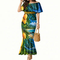 Hawaiian Mango Tropical Beach Mermaid Dress Scenic Island Nature Exotic Fruit Graphic