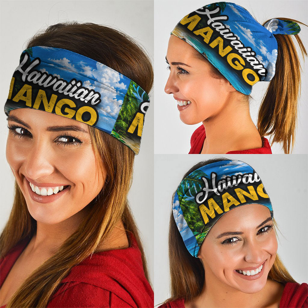 Hawaiian Mango Tropical Beach Neck Gaiter Scenic Island Nature Exotic Fruit Graphic