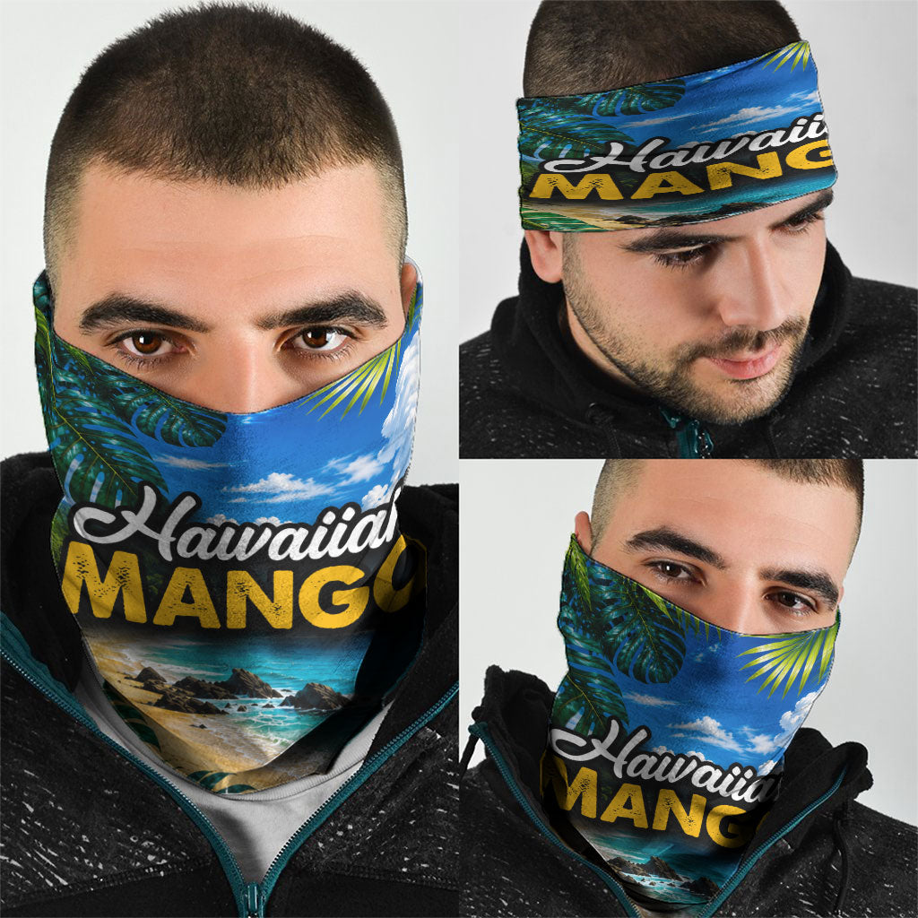 Hawaiian Mango Tropical Beach Neck Gaiter Scenic Island Nature Exotic Fruit Graphic