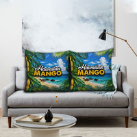 Hawaiian Mango Tropical Beach Pillow Cover Scenic Island Nature Exotic Fruit Graphic