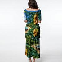 Hawaiian Mango Tropical Beach Puletasi Scenic Island Nature Exotic Fruit Graphic