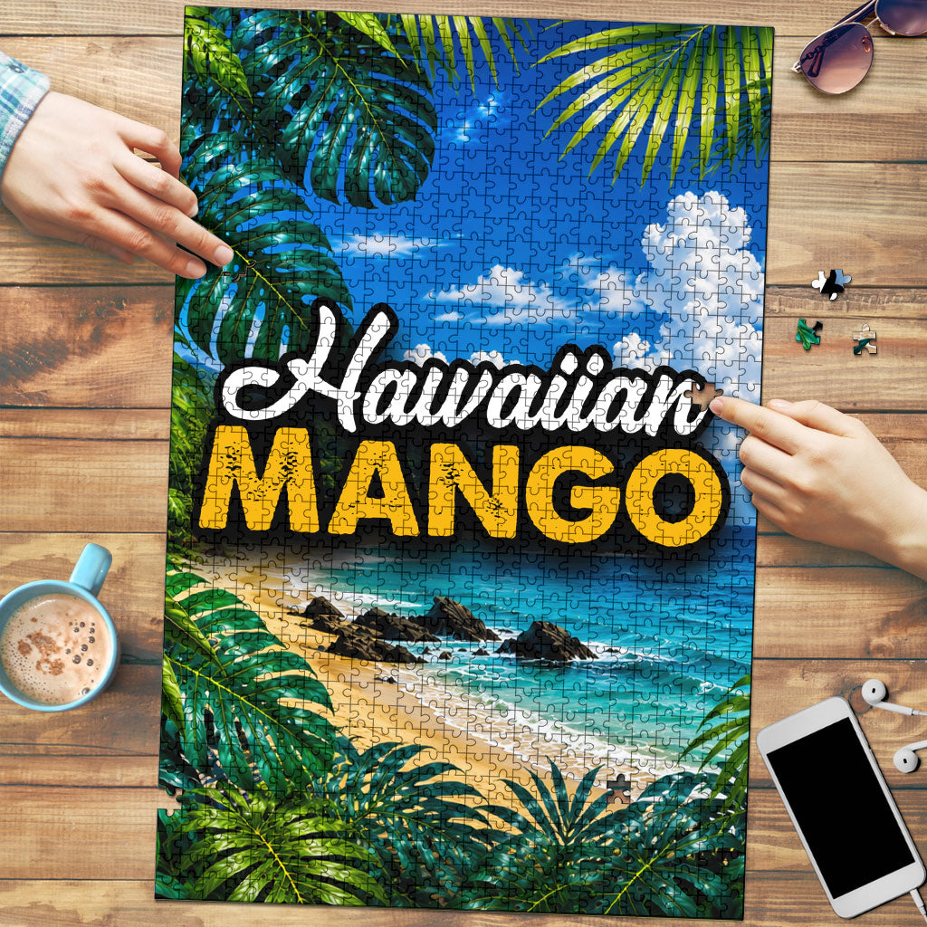 Hawaiian Mango Tropical Beach Puzzle Scenic Island Nature Exotic Fruit Graphic