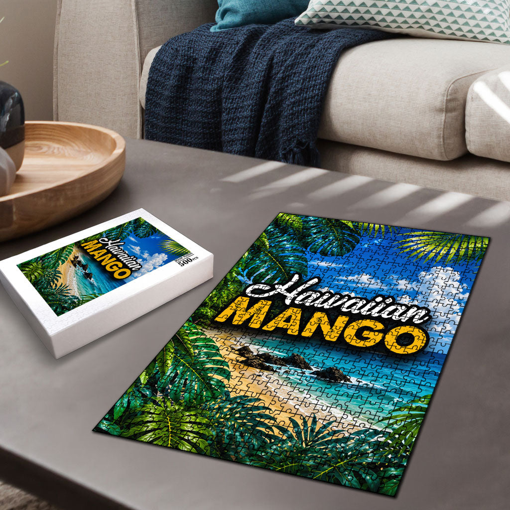 Hawaiian Mango Tropical Beach Puzzle Scenic Island Nature Exotic Fruit Graphic