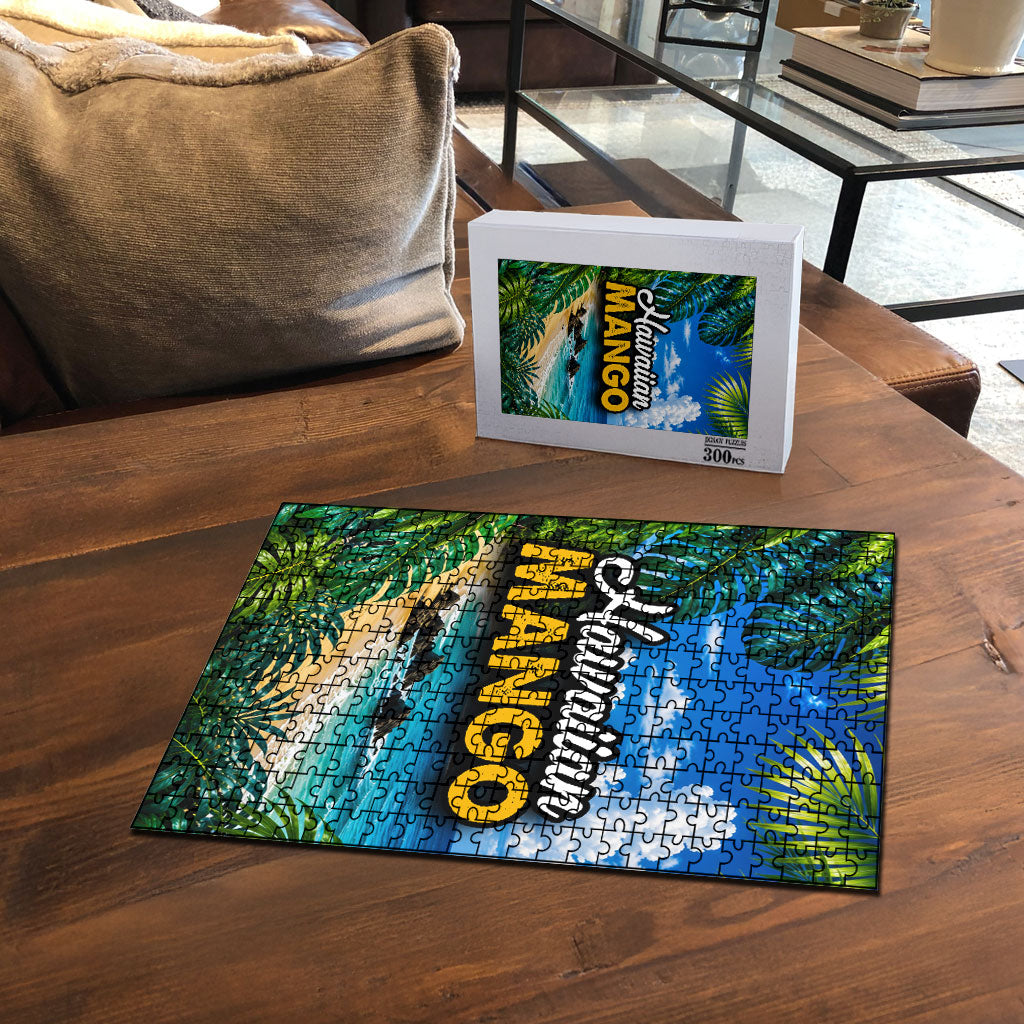 Hawaiian Mango Tropical Beach Puzzle Scenic Island Nature Exotic Fruit Graphic