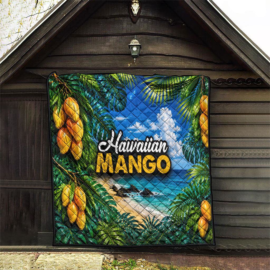 Hawaiian Mango Tropical Beach Quilt Scenic Island Nature Exotic Fruit Graphic