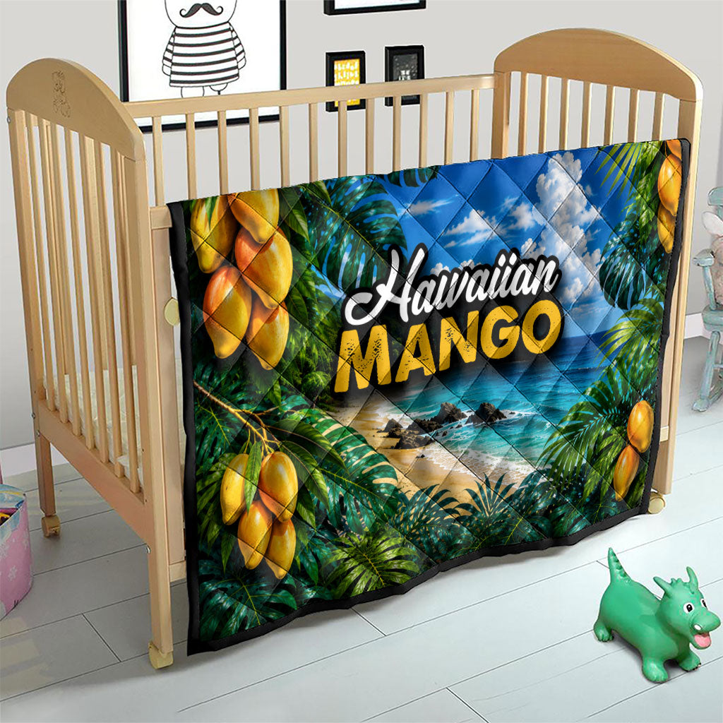 Hawaiian Mango Tropical Beach Quilt Scenic Island Nature Exotic Fruit Graphic