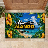 Hawaiian Mango Tropical Beach Rubber Doormat Scenic Island Nature Exotic Fruit Graphic