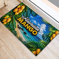 Hawaiian Mango Tropical Beach Rubber Doormat Scenic Island Nature Exotic Fruit Graphic