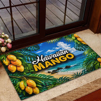 Hawaiian Mango Tropical Beach Rubber Doormat Scenic Island Nature Exotic Fruit Graphic