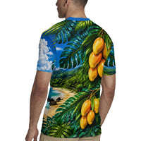 Hawaiian Mango Tropical Beach Rugby Jersey Scenic Island Nature Exotic Fruit Graphic