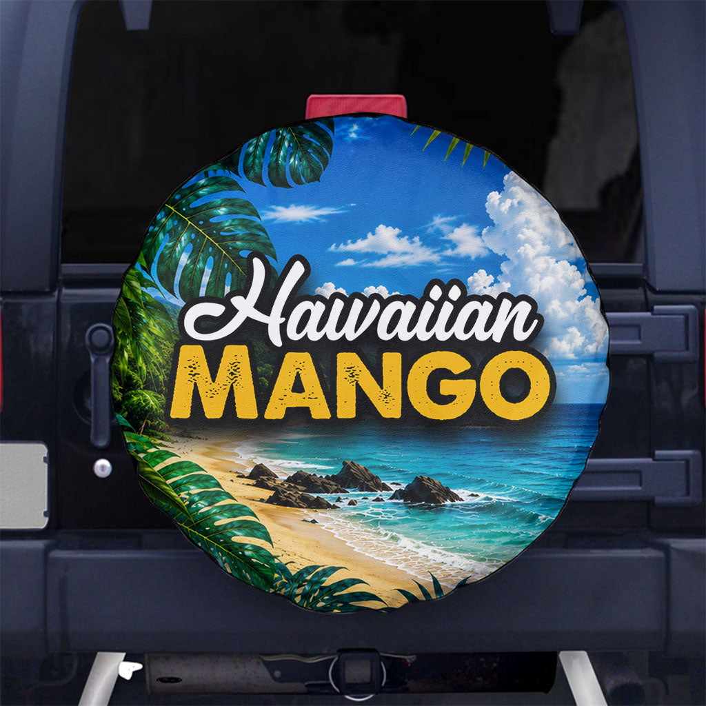 Hawaiian Mango Tropical Beach Spare Tire Cover Scenic Island Nature Exotic Fruit Graphic