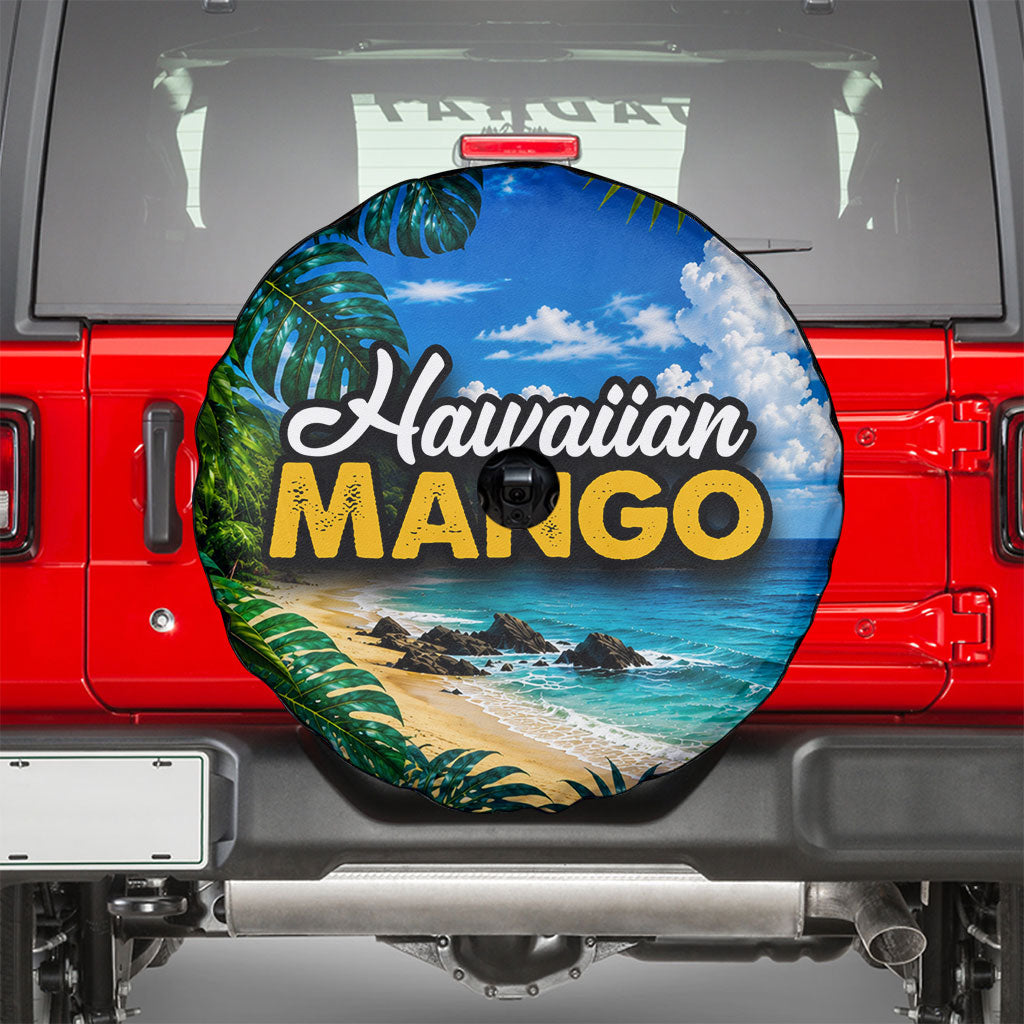 Hawaiian Mango Tropical Beach Spare Tire Cover Scenic Island Nature Exotic Fruit Graphic