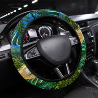 Hawaiian Mango Tropical Beach Steering Wheel Cover Scenic Island Nature Exotic Fruit Graphic
