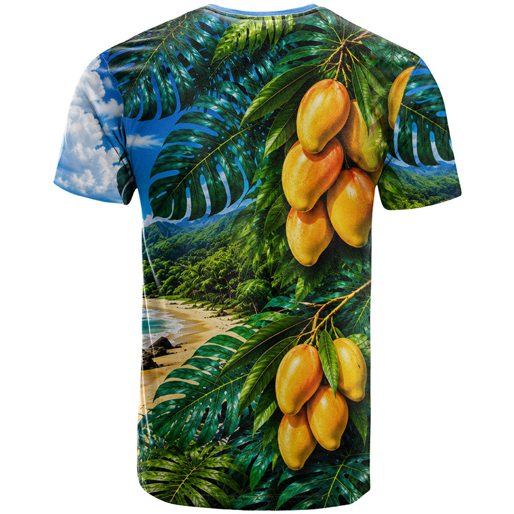 Hawaiian Mango Tropical Beach T Shirt Scenic Island Nature Exotic Fruit Graphic