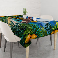 Hawaiian Mango Tropical Beach Tablecloth Scenic Island Nature Exotic Fruit Graphic