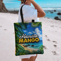 Hawaiian Mango Tropical Beach Tote Bag Scenic Island Nature Exotic Fruit Graphic