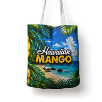 Hawaiian Mango Tropical Beach Tote Bag Scenic Island Nature Exotic Fruit Graphic