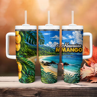 Hawaiian Mango Tropical Beach Tumbler With Handle Scenic Island Nature Exotic Fruit Graphic