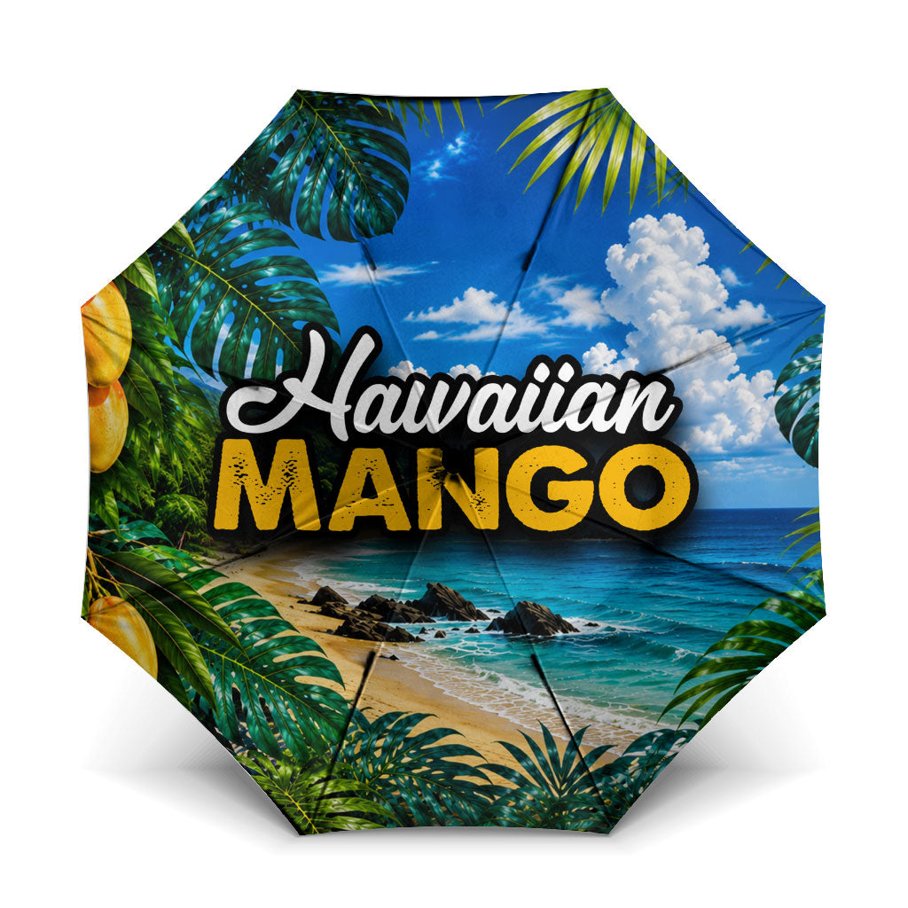 Hawaiian Mango Tropical Beach Umbrella Scenic Island Nature Exotic Fruit Graphic